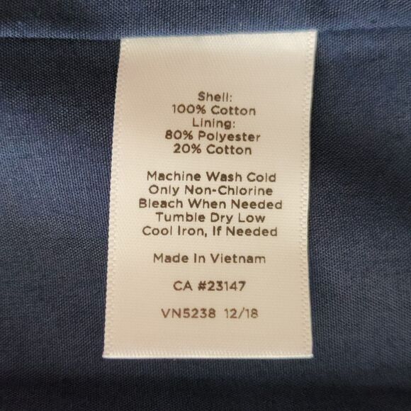 Talbots Paisley Shift Dress Womens Sz 8 Navy Blue Colorful Sleeveless Split Neck - Picture 7 of 8